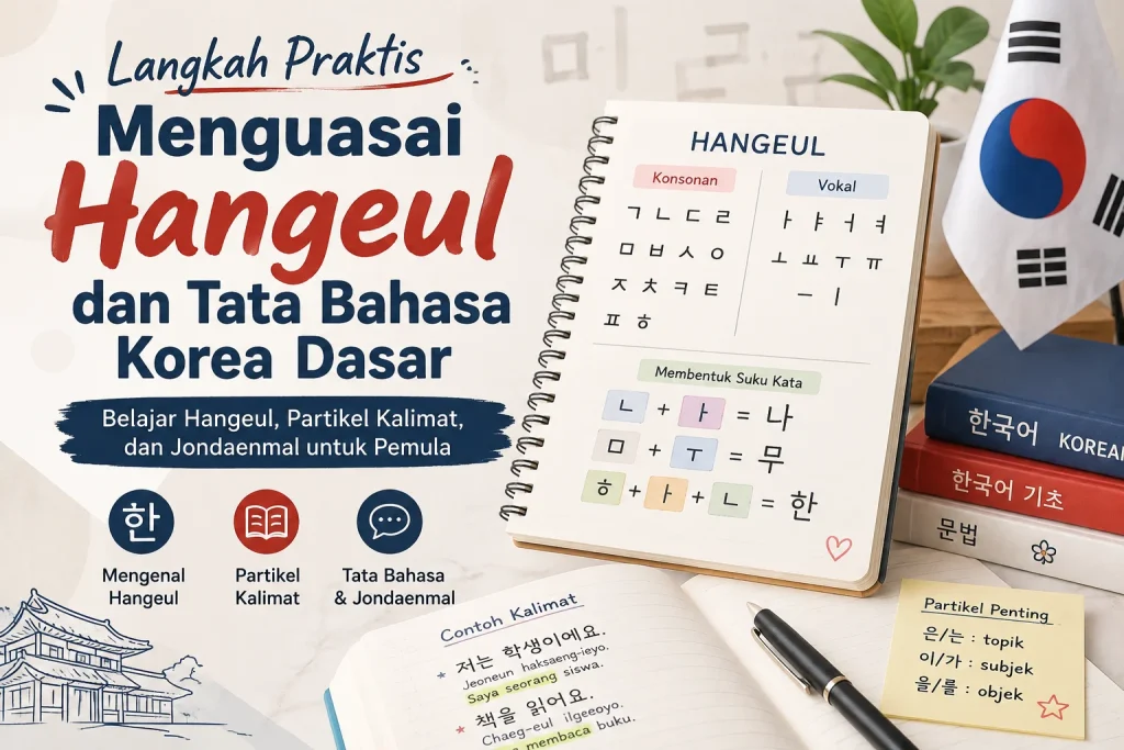 Langkah praktis menguasai Hangeul dan tata bahasa Korea dasar