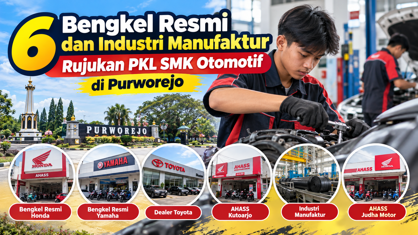 6 Bengkel Resmi dan Industri Manufaktur Rujukan PKL SMK Otomotif di Purworejo